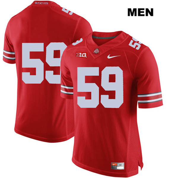 Ohio State Buckeyes Men's Isaiah Prince #59 Red Authentic Nike No Name College NCAA Stitched Football Jersey VJ19H12SS